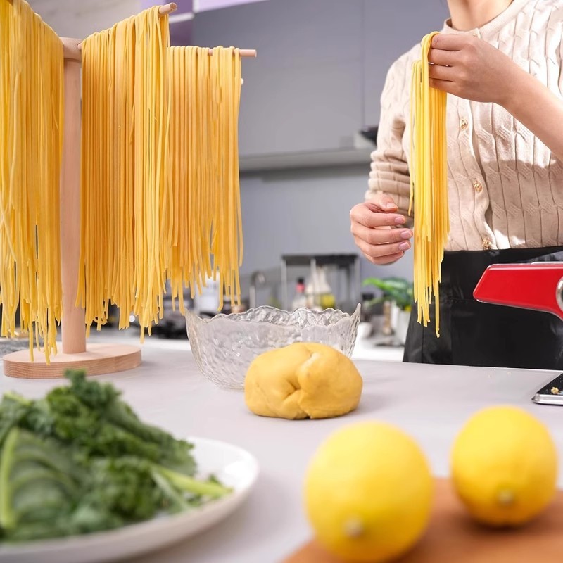 国境を越えた木製ヌードル冷麺ラック、パスタ乾燥ラック、取り外し可能な木製収納ラック|undefined