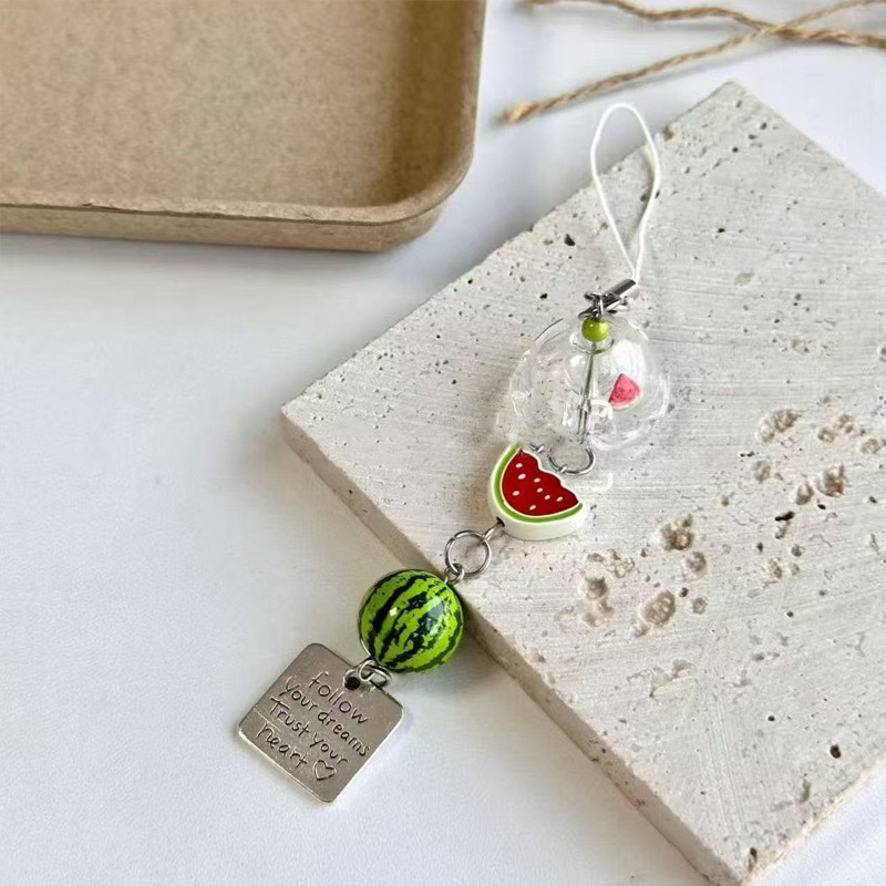 Artistic Fresh Lanyard Transparent Jellyfish Beaded Design Healing Series Phone Chain Anti-Lost Strap Best Friend Style_voghion.com