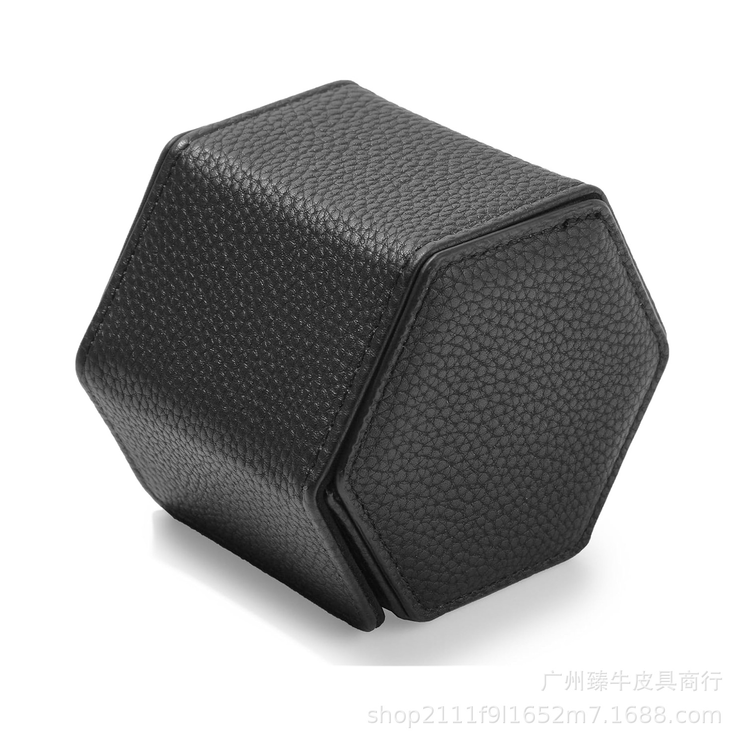 European and American Pebbled Leather Square Watch Box for Men and Women, Business Cowhide Single Watch Storage Box Watch