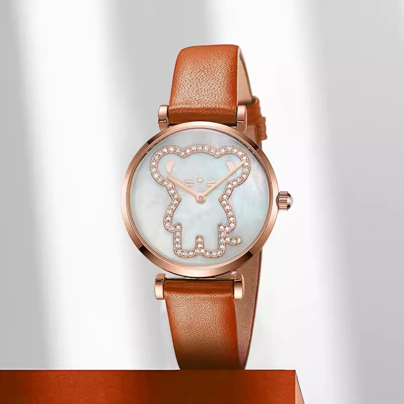 Selezionato nuovo orologio da uomo e da donna di vendita caldo senza logo Orologio da donna alla moda con orsetto carino in edizione limitata_voghion.com
