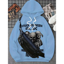 B 50371 Unisex printed hooded sweatshirt ��Ůͬ��ӡ����ñ��