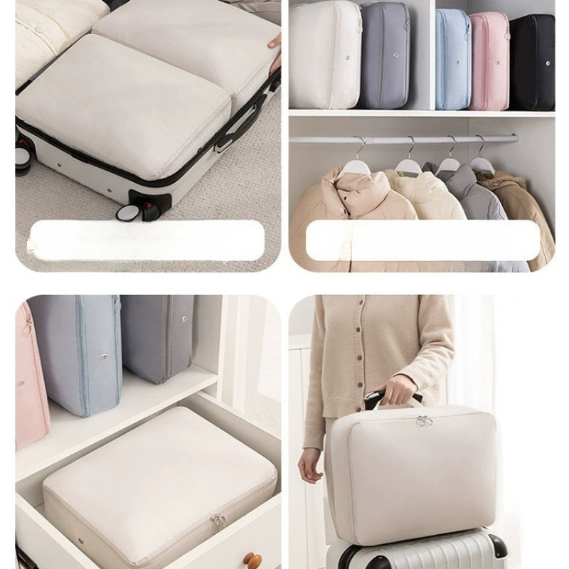 Down jacket, storage bag, handheld suitcase for traveling, cloth bag