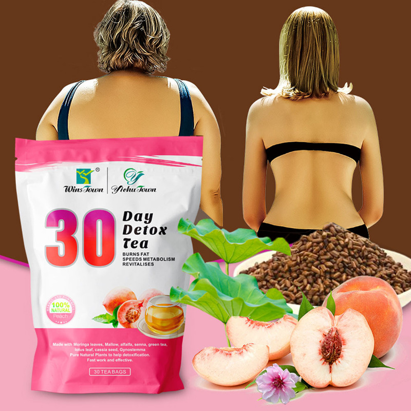 輸出30day detox tea peachフラワーバーンファットfitスリムtea果実味茶|undefined