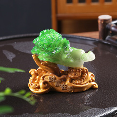 Creative Color-Changing Tea Pet Ornament, Cultivating Wealth Cabbage Tea Table Tea Ceremony Accessories Tea Toys Tea Art Lotus Ornament Wholesale