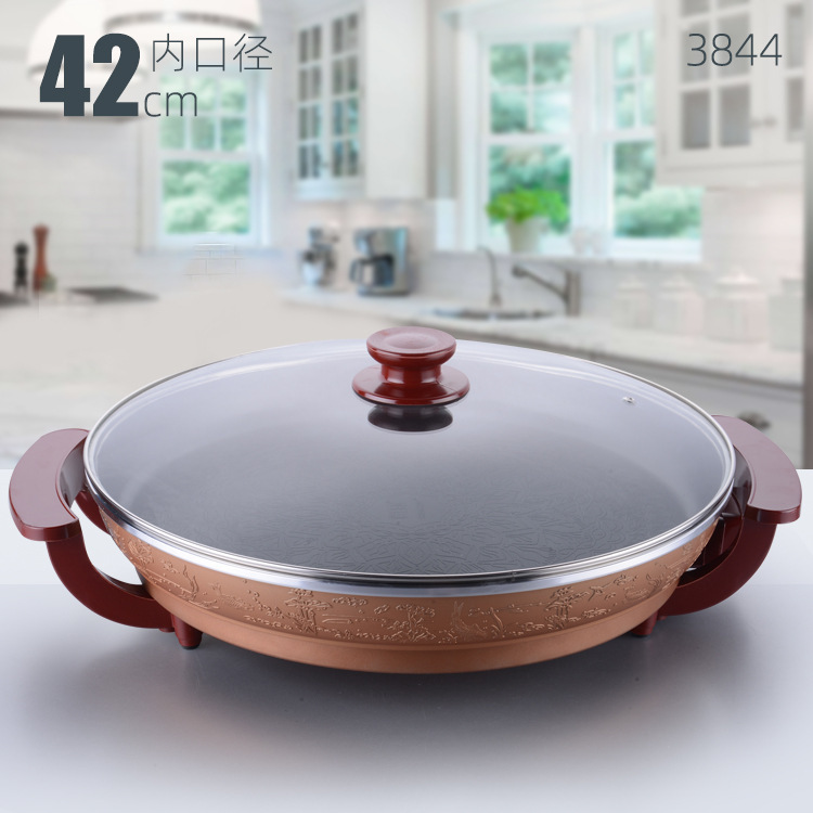 傻厨电煎锅正品特大号平底不粘锅烤肉锅多功能电饼铛家用烙饼烙馍|undefined