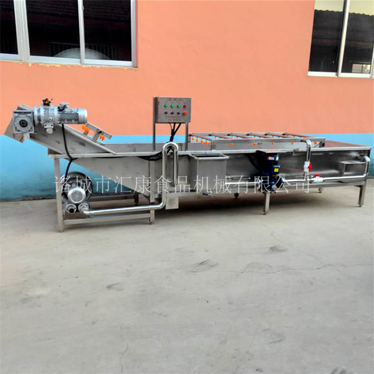 汇康牌水浴式水果清洗机 药材鼓风式清洗机 不锈钢鱼解冻清洗设备