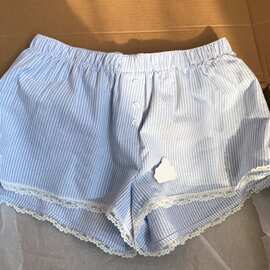 少女甜美蕾丝花边睡裤女短裤2026新款春夏高腰居家裤休闲裤可外穿