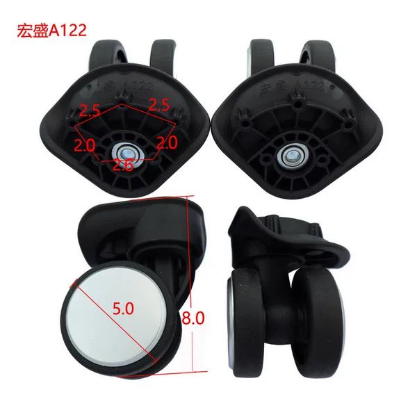 Hongsheng A122 Double-Row Wheels Suitcase Swivel Wheels Trolley Case Wheels Password Lock Suitcase Luggage Accessories Corner Wheels