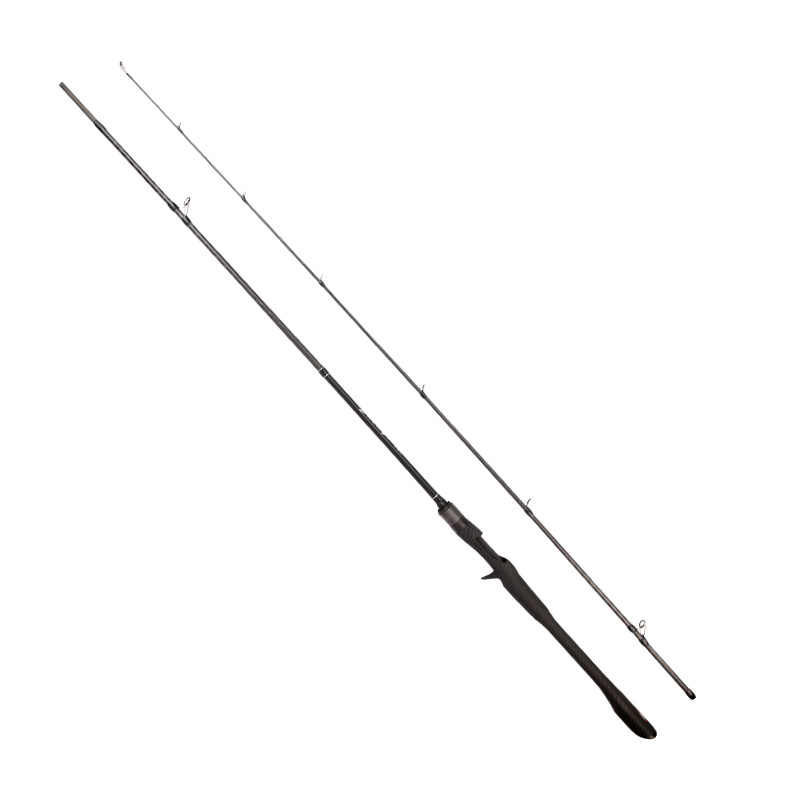 Zhenyi nuevo producto de carbono Luya rod 1.8 - 2.4m MH tono caña de pesca negro boca levantada universal de dos secciones de caña de pesca