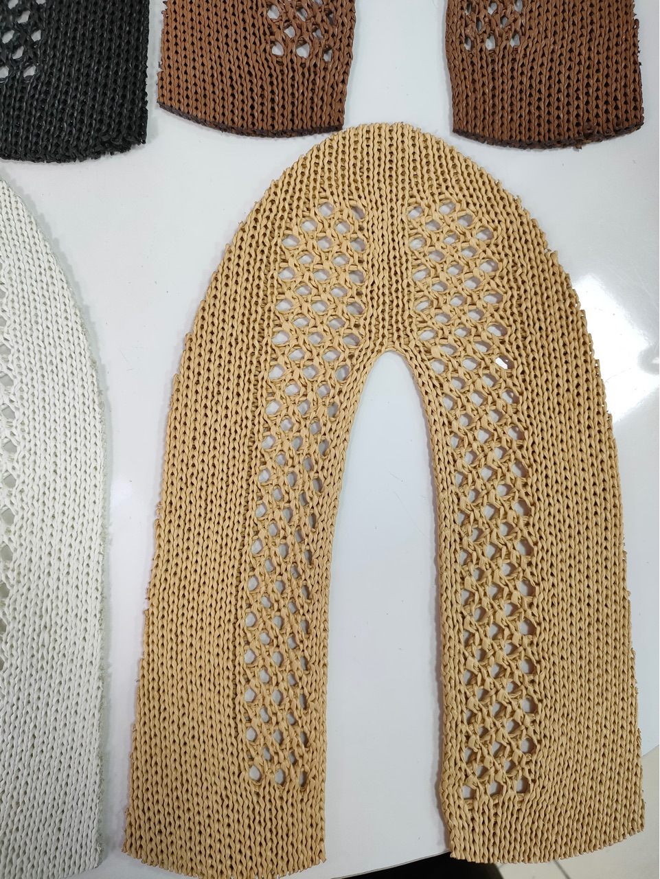 3D Laffei césped superior casual superior semiacabado zapatos de comercio exterior electro bordado tejido superior al por mayor