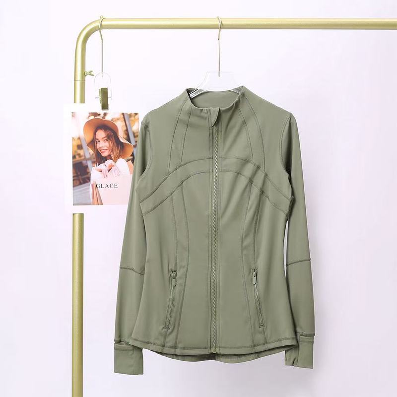 lulu同款瑜伽服Define新款金标弹力磨毛显瘦运动修身立领夹克外套|undefined