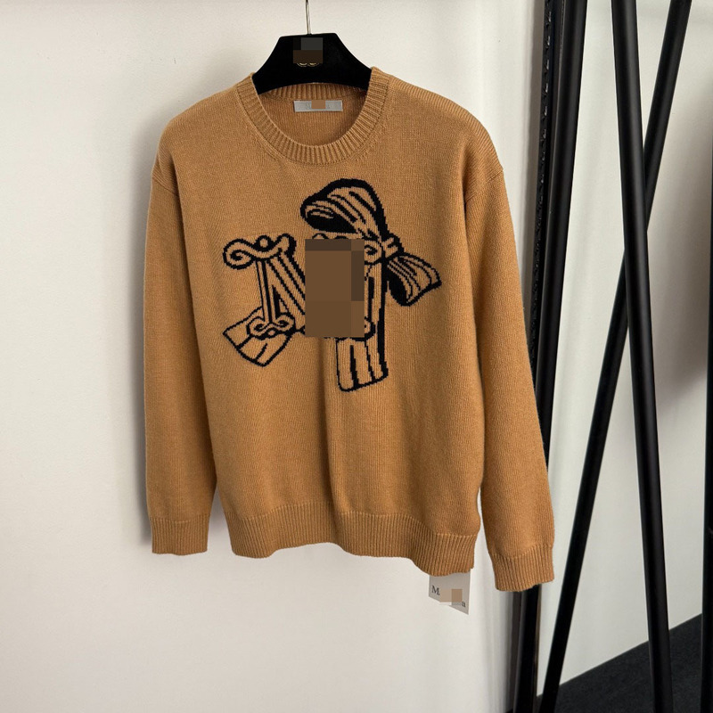 Shenzhen Nanyouhuo Classy Cross-Border Hot-Selling Warm Wife Retro Bow Pullover Long-Sleeved Wool Knitwear