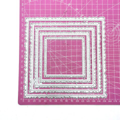 Scrapbooking DIY cutting die, carbon steel die, floral die, geometric square and irregular frame