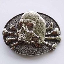现货批发金典骷髅头系列锌合金皮带扣   欧美时尚潮流腰带扣