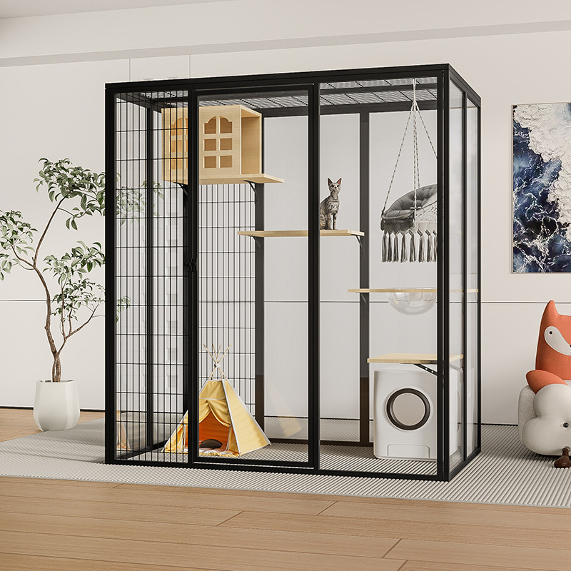 玻璃猫别墅猫房猫舍大型全景豪华猫笼猫咪房子宠物店猫柜工厂直销|undefined
