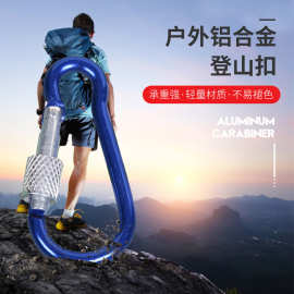 厂家供应5号葫芦形带锁铝合金登山扣运动户外智能充电宝背包快挂