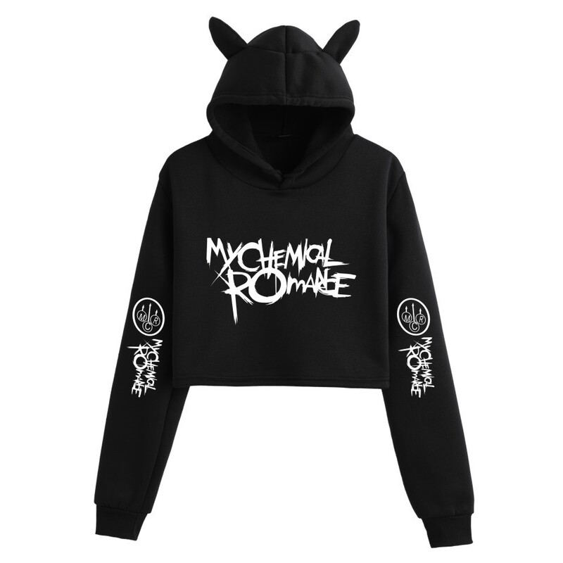Europe and the United States My chemical romantic My Romance hooded long sleeve vests autumn and winter plus velvet Women's