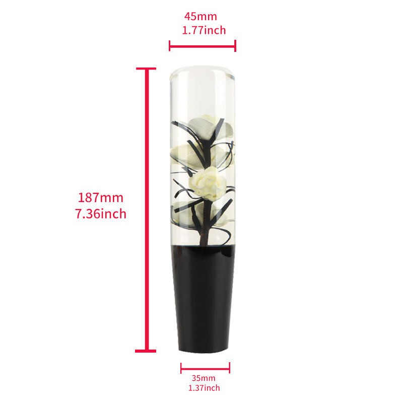 Car Modified Crystal Rose Flower Gear Shift Lever, Acrylic Universal Shift Stick, Exclusively for Cross-Border Sales