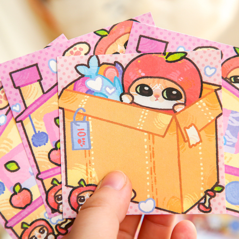 Yoyo Bu Double Enjoy Pit Notes Cat meme Time Thin Original ins Student Post-it Notas de oficina N