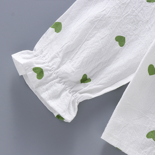 Girls' short-sleeved shirt children's base shirt white blouse 2025 summer new doll collar small and medium children's trendy top