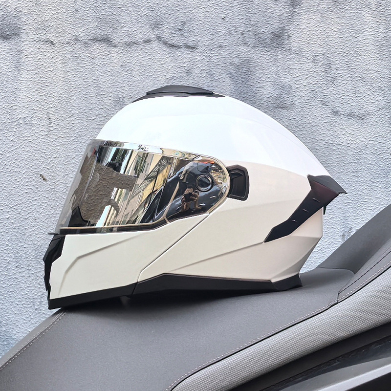 LVS3C certificado casco de motocicleta estándar nacional para hombres y mujeres casco de cara a cara casco de locomotora de verano seguridad general de cuatro estaciones