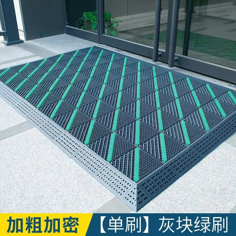 회색 배경 녹색 브러시 [상큼한 색상]