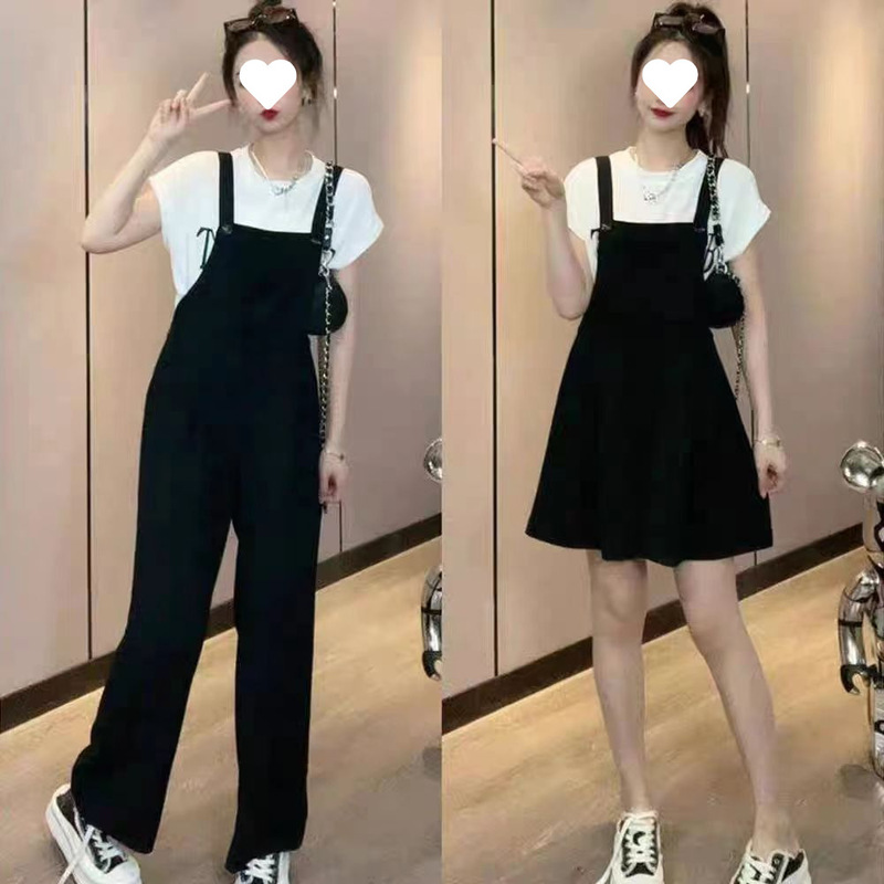 Fashionable and Stylish Casual Shorts for Women, New Summer Model, Slimming and Age-Reducing, Versatile Black Straight-Leg Drapey Overalls, Trendy Fashionable and Stylish Casual Shorts for Women, New Summer Model, Slimming and Age-Reducing, Versatile Black Straight-Leg Drapey Overalls, Trendy