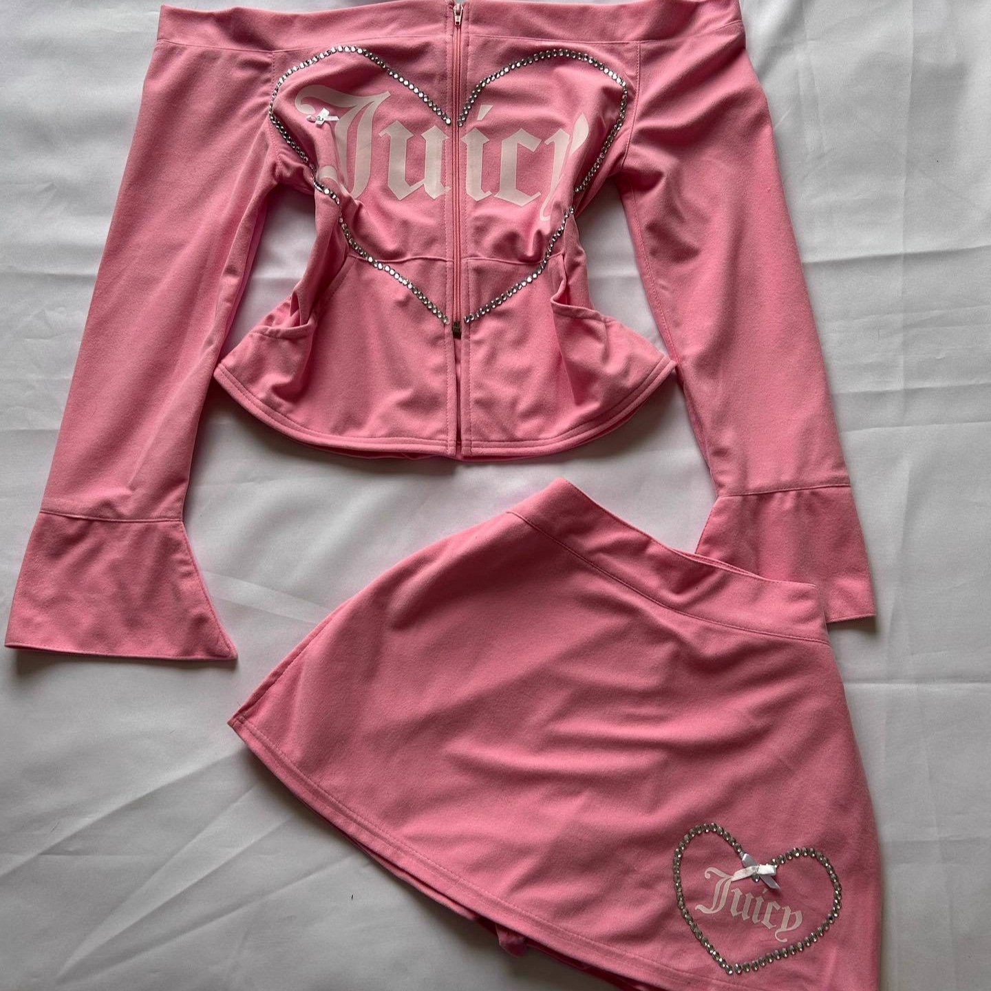 French-Style Personality Sexy Design Trendy Loose Retro Print Hot Girl Skirt Pants Sweet Off-Shoulder Set