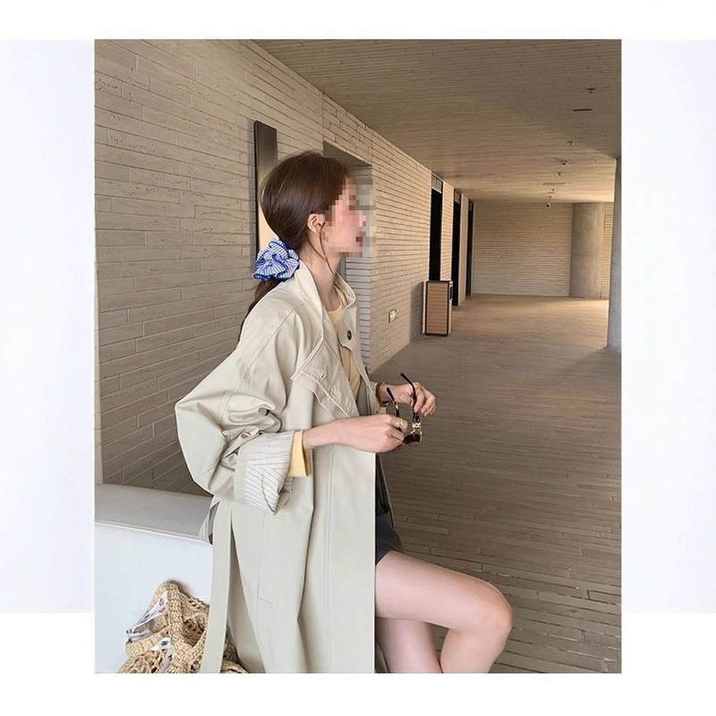 都市浪漫~英伦风垂感宽松显瘦风衣外套女小个子休闲大衣|undefined