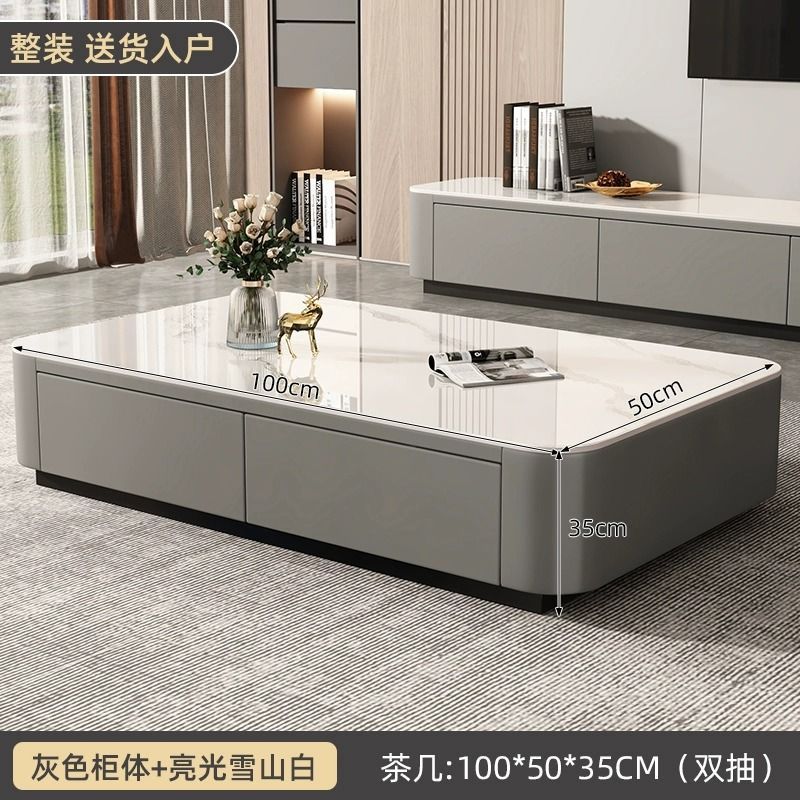 스노우 마운틴 화이트 슬레이트 + 그레이 캐비닛 [설치 없이 집으로 배송]