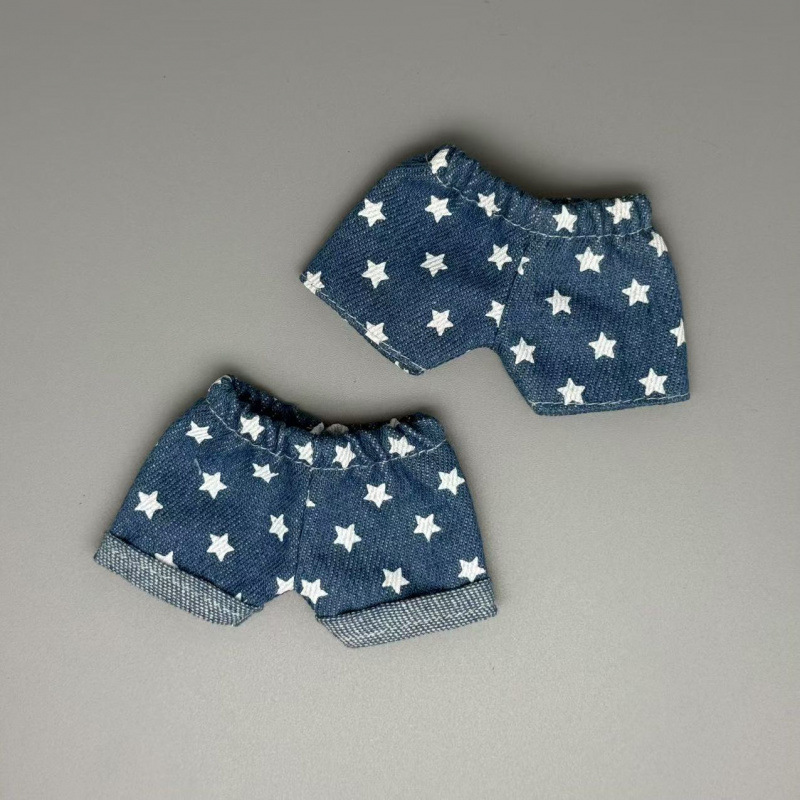 Suitable for Trendy First, Second and Third Generation Labubu Clothes, Pants, Party Macaron Costumes, Star Jeans