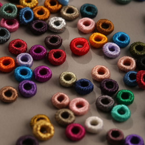 Dragon knot coil weaving DIY jewelry accessories hand-drawn hoop separated by beads coil 54 colors 1 pack inner diameter 2.0