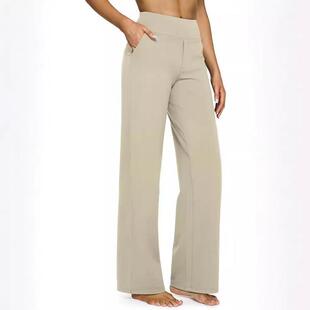 P 83575 Knit High Waist Straight Pants ᘿ�����ֱͲ�Lѝ