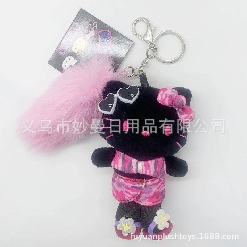 Plush pendant Hello Kitty keychain, 12 cm & 15 cm variants, assorted styles