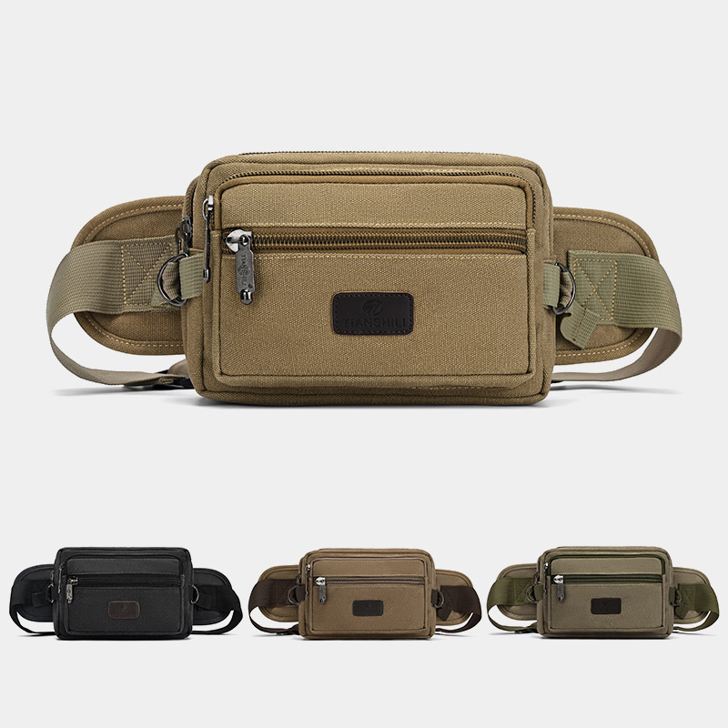 Cross-border men's waist bag for outdoor leisure and travel, waterproof and wear-resistant, suitable for business and cashier use, fashionable and adjustable