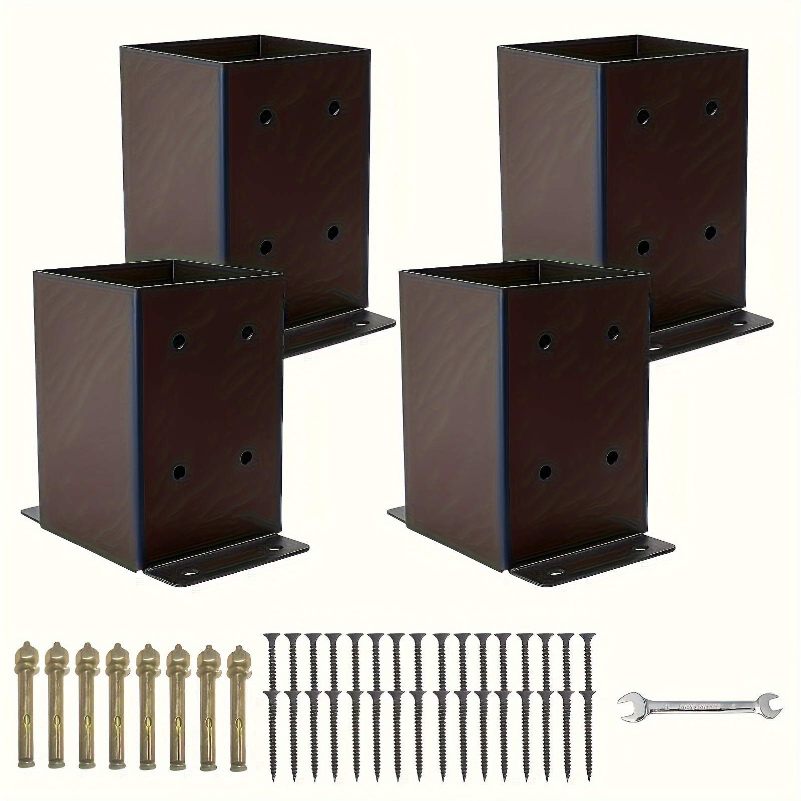 Pavilión barandilla columna base ancla terraza cubierta columna de acoplamiento no estándar accesorios de hardware simple hierro forjado