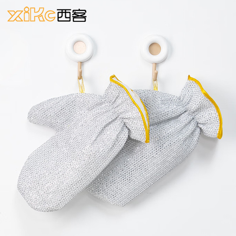 防油防水银丝手套钢丝洗碗抹布厨房清洁耐磨家务清洁家务手套批发|undefined