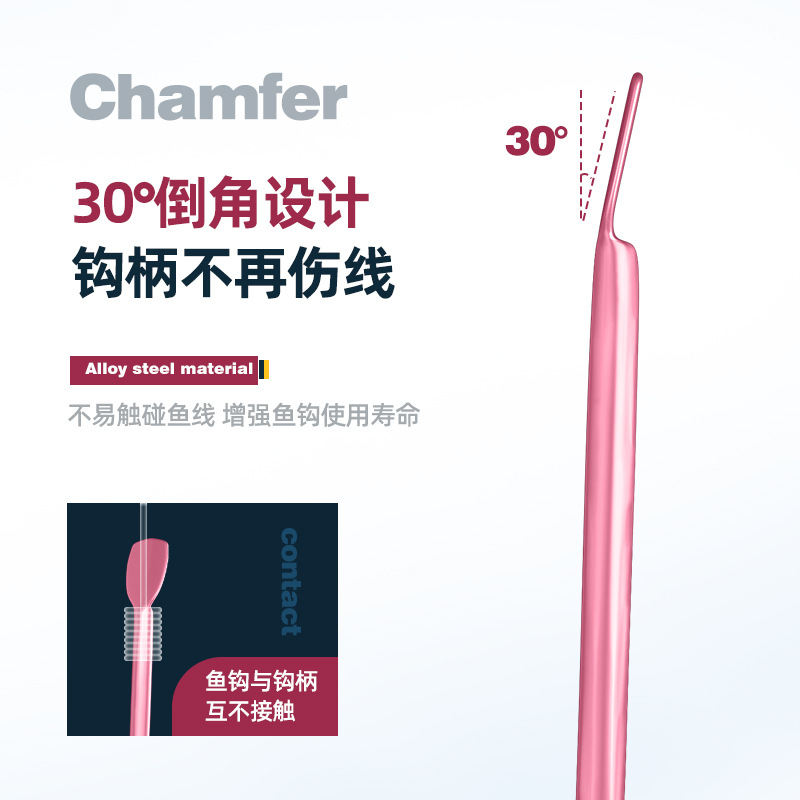 鱼钩新关东0.5钓鱼钩散装粉色无倒刺散装鱼钩渔具厂家现货批发|ru