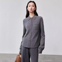 简约慵懒风针织开衫纯色打底毛衣女羊毛中长款宽松显瘦上衣针织衫