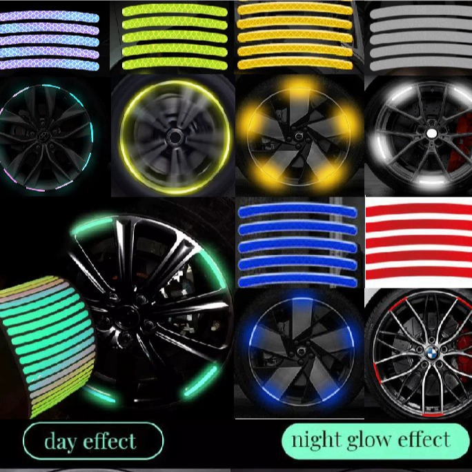 Колесо автомобиля светоотражающие красочные лазерные светящиеся шины анти-столкновение наклейка персонализированный Творческий Мотоцикл электромобиль красочная наклейка