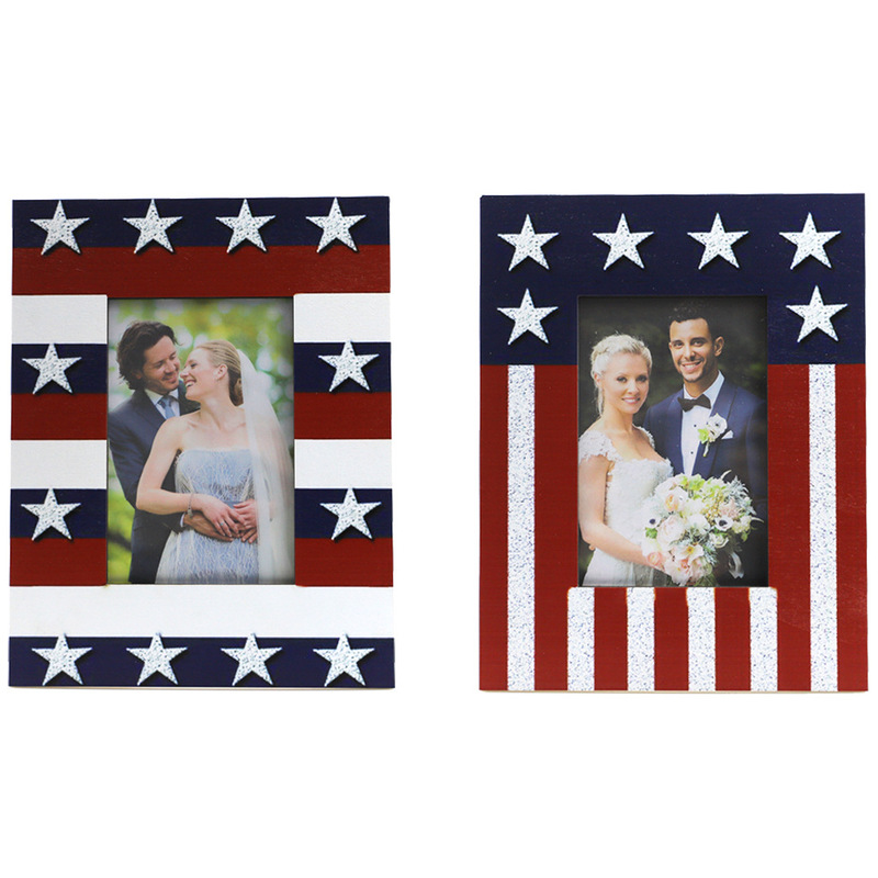 2022 New National Day Wooden Crafts Creative Home Independence Day Photo Frame Desktop Decorative Ornaments