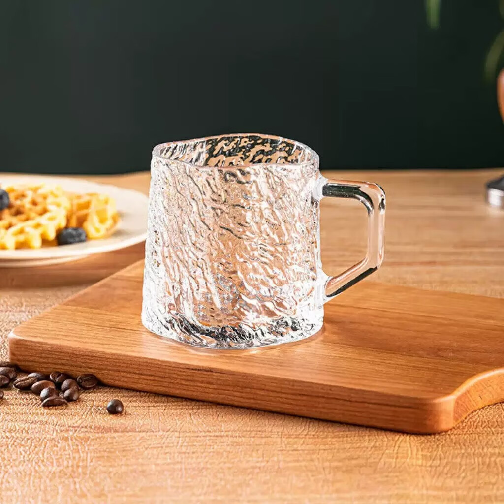 Retro Glacier Pattern Large Capacity Glass Mug With Handle_voghion.com