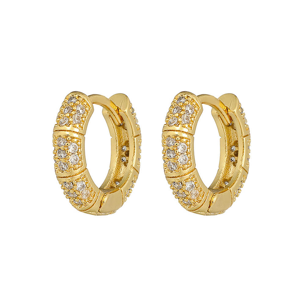 Estaciones independientes venta caliente de la nueva moda de las mujeres pendientes de cobre chapado en oro 18K ins geometría fría viento pendientes marea