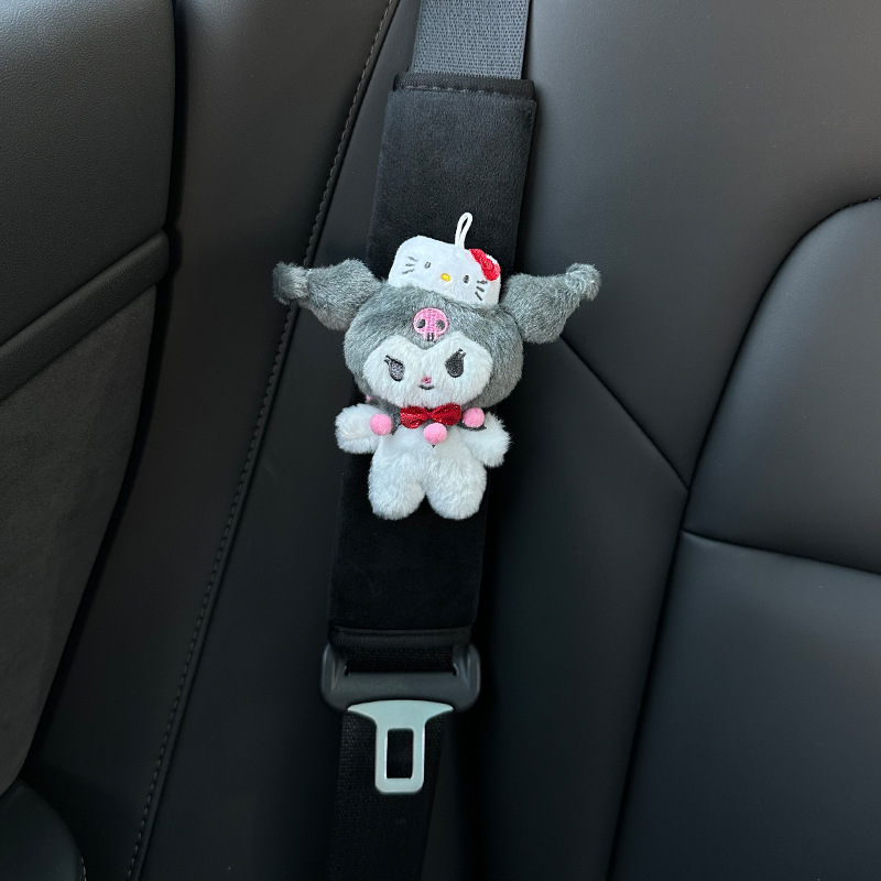 Protector de Hombro para Cinturón de Seguridad de Auto de Poliéster, Diseño de Dibujos Animados para Automóvil
