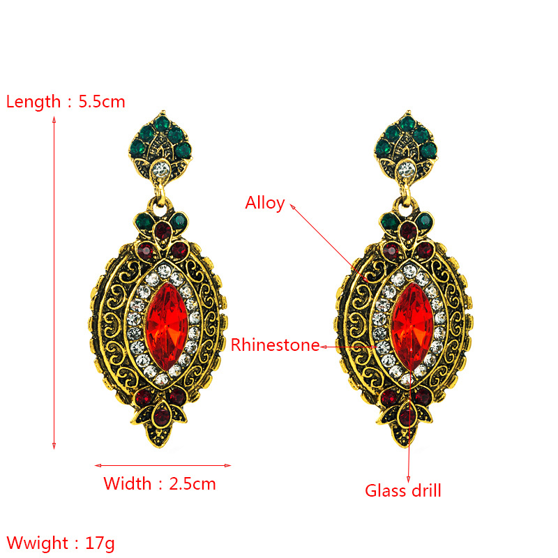 fashion new personality retro leafshaped earrings long earringspicture1