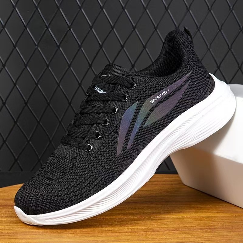 New Fashion Trendy Large Size Men's Shoes 45-48 Size Breathable Mesh Shoes Fly Woven Breathable Sports Casual Shoes Fashion