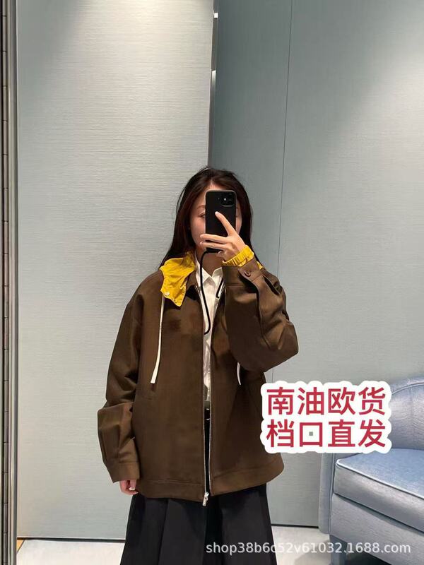 [Nanyou Weiwei ハイエンド婦人服] 25 新しいファッショナブルなスポーツ多用途ガールコントラストカラーフード付きジャケット|undefined