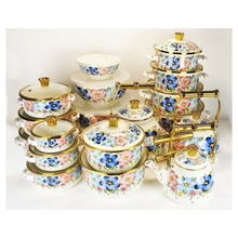 外贸出口精品汤锅珐琅锅套装搪瓷汤锅搪瓷水壶珐琅奶锅电磁炉通用