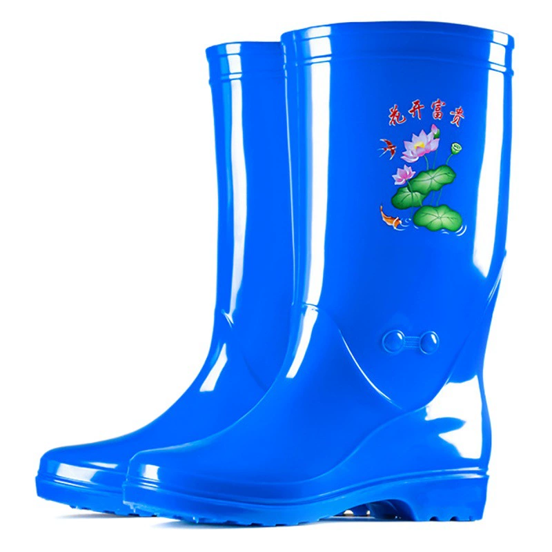 Оптовая фабрика ПВХ высокая труба женские дождевые сапоги модные женские дождевые сапоги