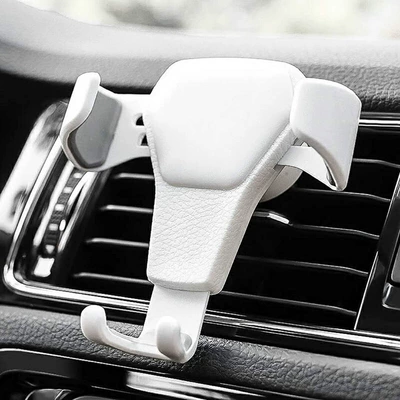 New car Gravity Mobile phone Car phone holder - white-non-rotatable